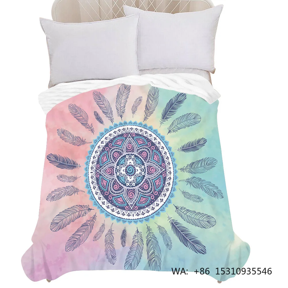 Factory Direct Sales Polyester Fleece Blanket Throw Blanket Home Bed Sofa Decoration Printed Blanket