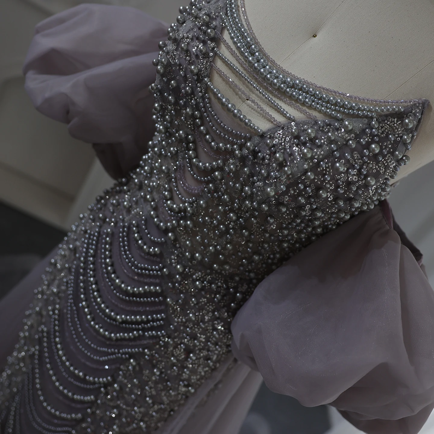 Sharon Said Luxe Parels Zeemeermin Avondjurk met Cape Mouwen Kwastje voor Dubai Turkse Bruiloft Jurken SS289 Aangepaste