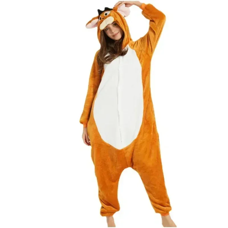 Flanella Nuovo Mouse Grigio Tom Cat Kigurumi Tutina Per Adulti Cartone Animato Pigiama Animale Halloween Party Costume Tute Pigiama Con Cappuccio Vestito