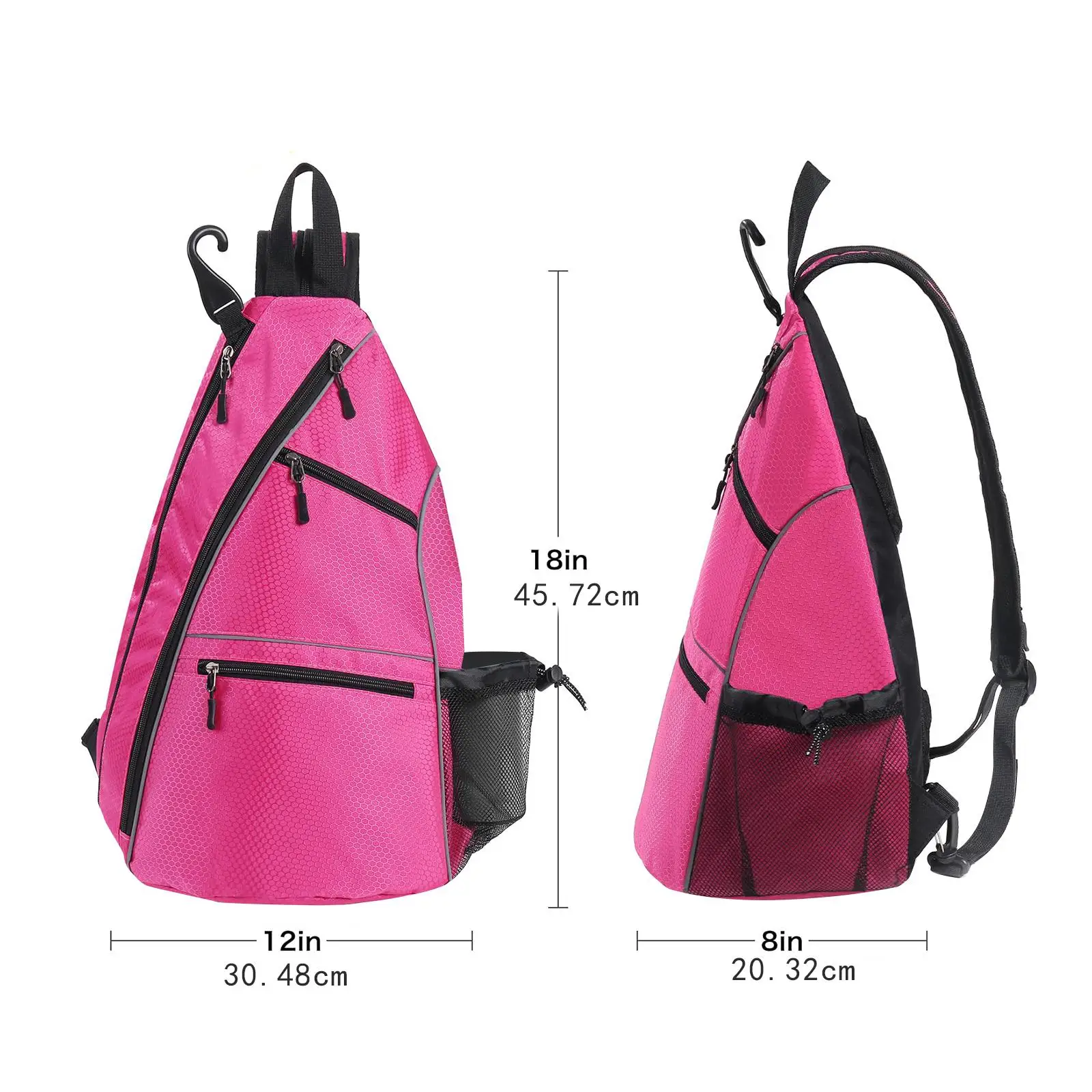 Pickleball Bag Pickleball Paddle Bag Backpack with Zipper Crossbody Sling Bag