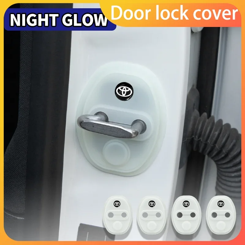

4PCS Car Door Lock Cover Case Accessories For Toyota Corolla Camry rav4 Yaris hilux prius avensis auris Prado verso fortuner