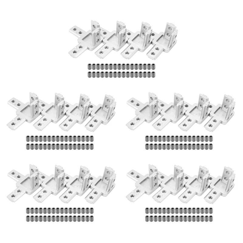 

B23B 20-Pack 3030 Series 3-Way End Corner Bracket Connector,With Screws For Standard 8Mm T Slot Aluminum Extrusion Profile