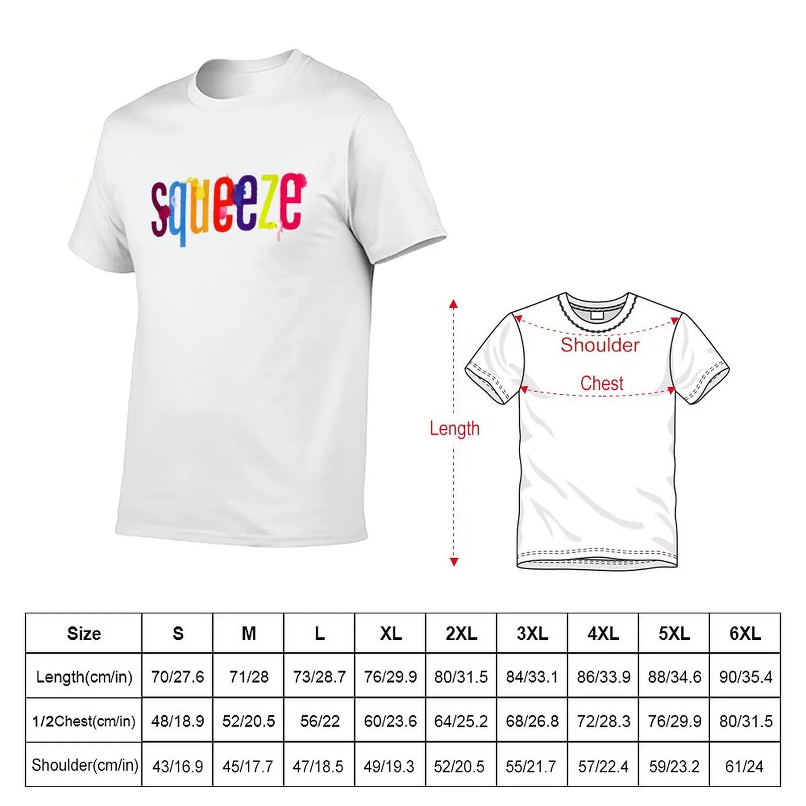 New Vintage Music Man Squeeze Band Retro Style T-Shirt kawaii clothes summer top oversized t shirts mens graphic t-shirts pack