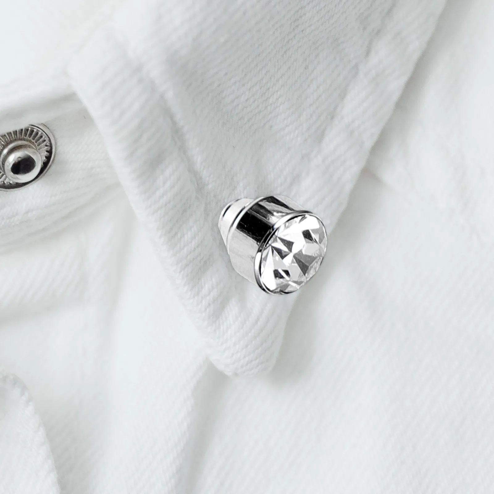 

Rhinestone Collar Pin Water Drill Mens Shirt Collar Stay Necktie Clip Elegant Suit Accessories Men Lapel Pin for Men
