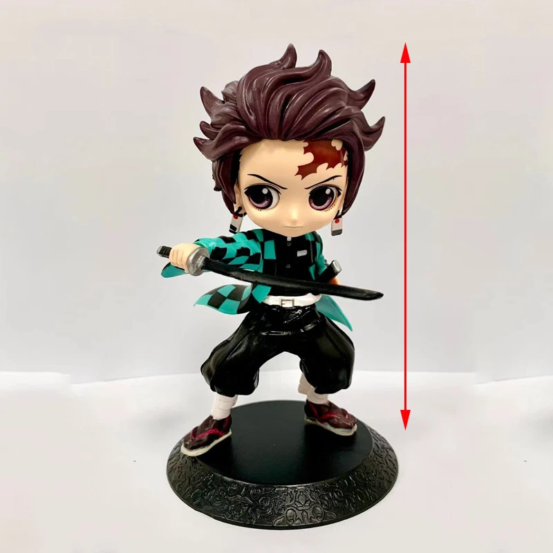 Figura de Anime Demon Slayer Nezuko Tanjirou Zenitsu Inosuke Kyoujurou Giyuu Kawaii Qposket figura PVC modelo juguete recoger regalo