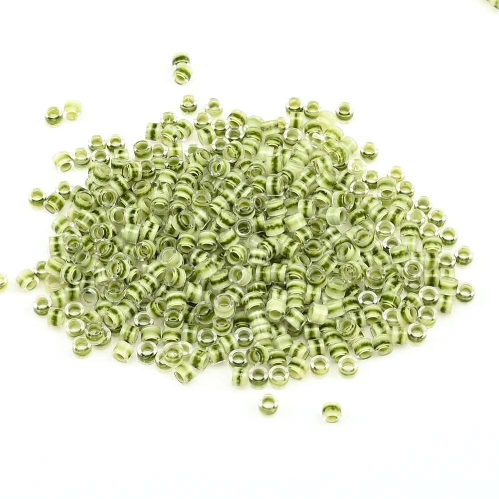 1000Pieces 2.5MM Japanese Glass Small Beads Ink Pattern Dye Core Mini Craft beads For French Embroidery Tassel Accessories