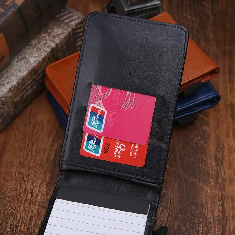 Multifunction Notebook Small Notepad Note Book Leather Cover B