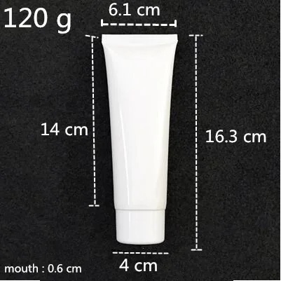 100 Uds 50ML 100ML 120ML 150 200g botella de manguera de embalaje de plástico blanco tapa abatible Gel crema loción contenedor vacío sello