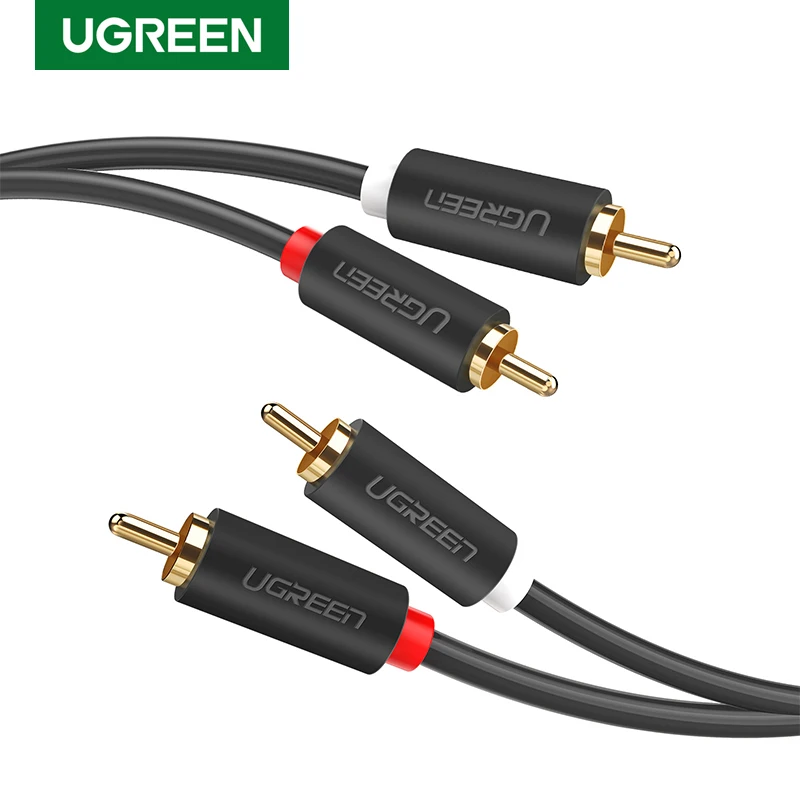 UGREEN RCA Stereo Cable 2RCA Male to 2RCA Male Stereo Audio Cable for Home Theater HDTV Amplifiers Hi-Fi Systems