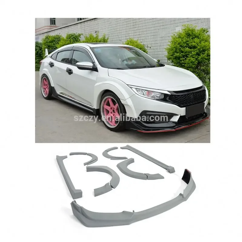 Car Custom Body Kits for  Civic 10th Sedan 2016 2017