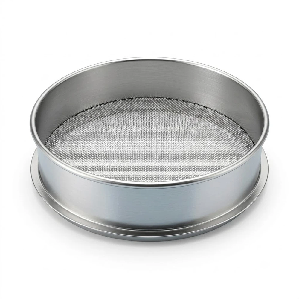 1 szt. Laboratorium 12-200 Mesh standardowe sito testowe ze stali nierdzewnej średnica 20cm sito do pobierania próbek mąki z dwuwarstwową ramką wykrawającą — zdjęcie produktu 7