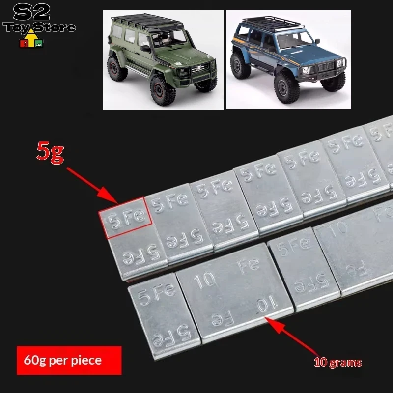 

60G Lead Weight with Adhesive Backing for RC Plane Crawler Car Boat Model Balancing Weight DIY Adjustable Block