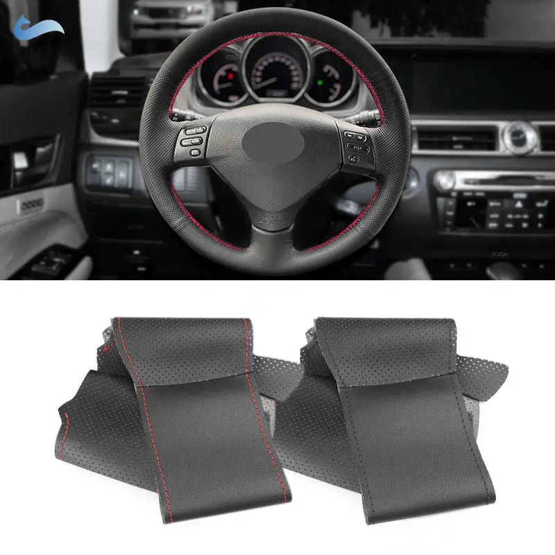 

For Lexus RX330 RX400h RX400 2004-2007 Toyota Corolla Verso Camry Hand-stitched Car Steering Wheel Cover Perforated Leather Trim