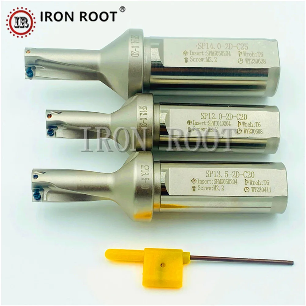 IRON ROOT Violent Drill SP Type Drilling Depth 15-20mm CNC Lathe Turning Tool Indexable U Drill for Fast Drilling Deep Hole Dril