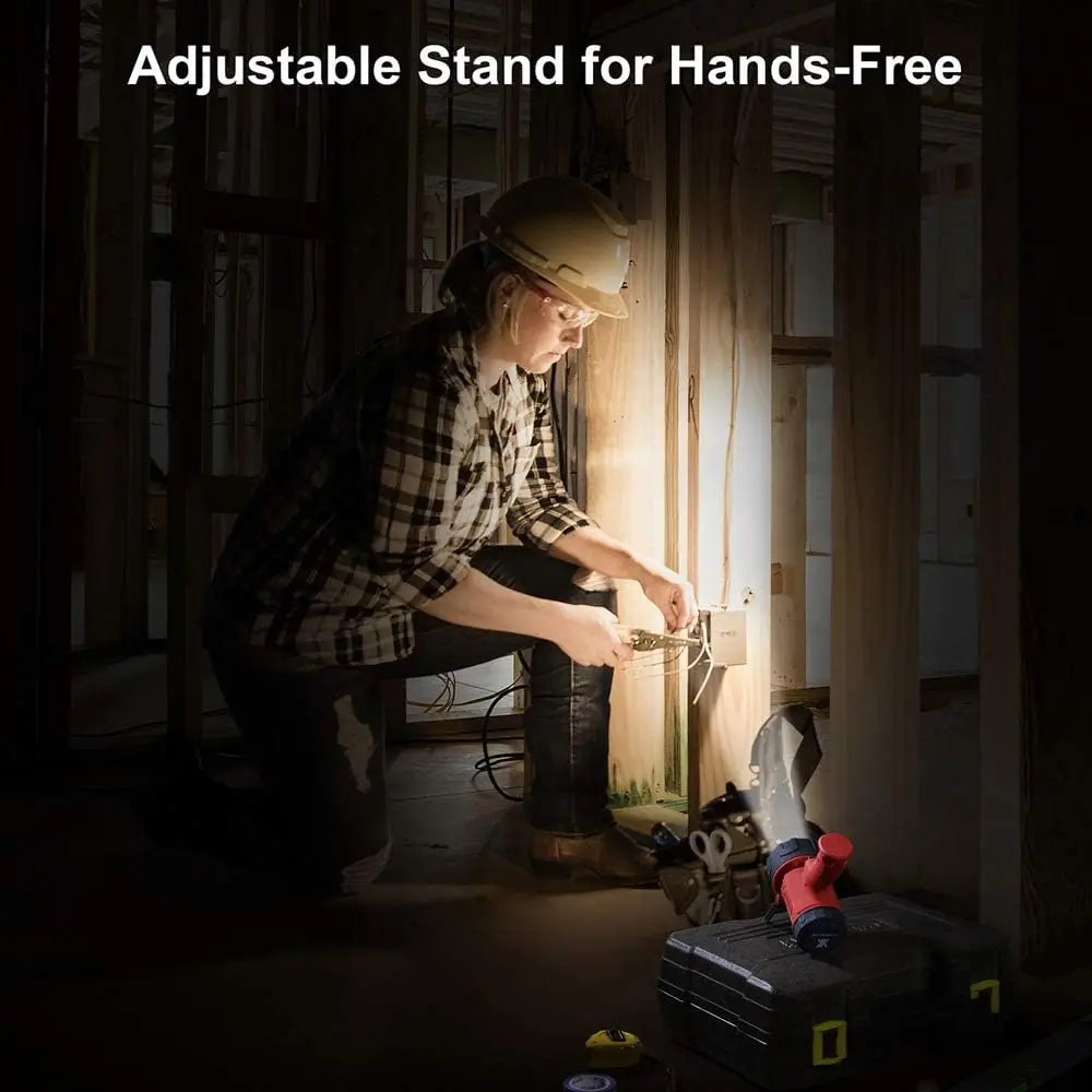 Rechargeable High Lumen LED Spotlight, IP67 Waterproof Handheld Flashlight with Red Filter and Long Battery Life