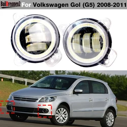 2 X 9006 Car LED Fog Light with Canbus Decoder Angel Eye DRL Daytime Running Lamp For VW Volkswagen Gol G5 2008 2009 2010 2011