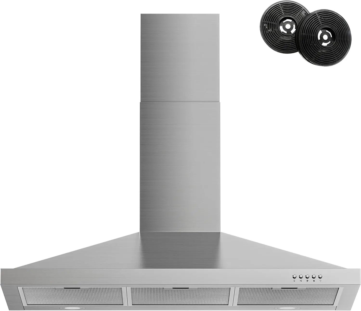 

Вытяжка Ran 36 дюймов с каналами без канализации, кабриолет, 450 куб. футов в минуту, настенное крепление из нержавеющей стали, кухонная вытяжка в стиле дымохода над вентиляционным отверстием для плиты