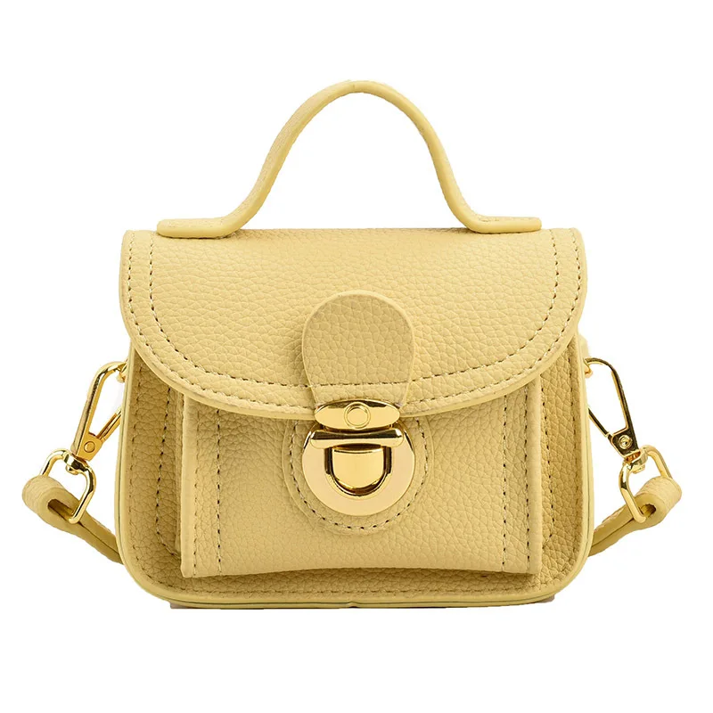 2023 nuove borse per bambini piccola borsa quadrata di moda e borse borse laterali per ragazze Retro Solid Casual All-match versione coreana