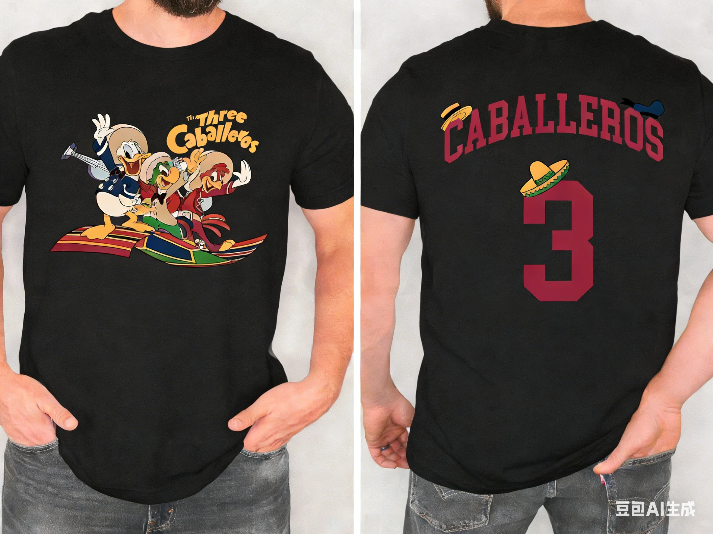 

Футболка с принтом Disney «Три кабалеро» (Хосе, Панчи, Дональд) для взрослых и детей, семейная, летняя, быстросохнущая, мягкая, легкая