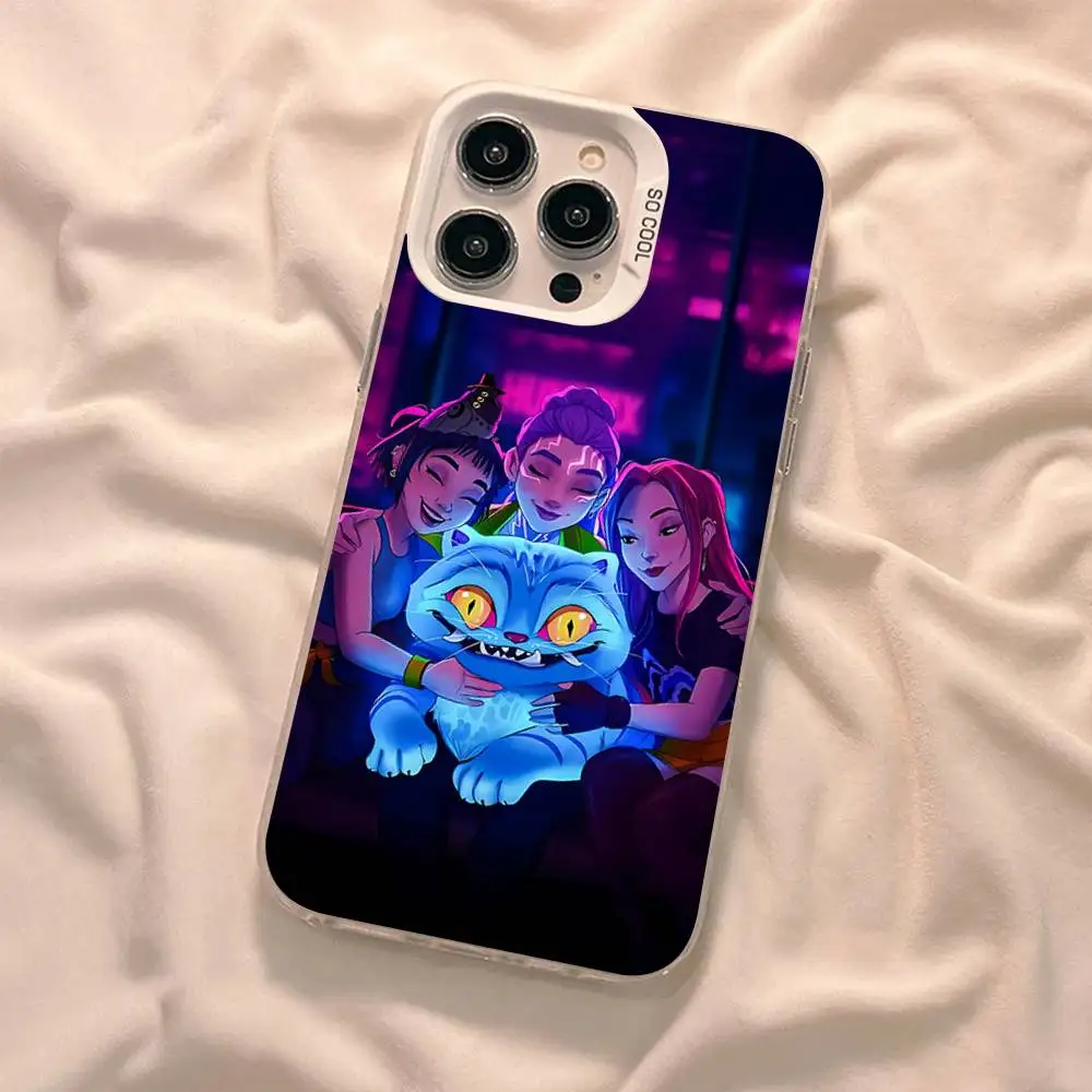 Kpop D-Demon Hunters Handyhülle für iPhone 17 Air 16 15 14 13 12 11 Pro Max Farbige Hartschale
