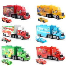 Disney pixar carros e caminhões conjunto de brinquedos o rei cruz relâmpago mcqueen mike tio 1/43 diecast modelo caminhões brinquedos presente para crianças