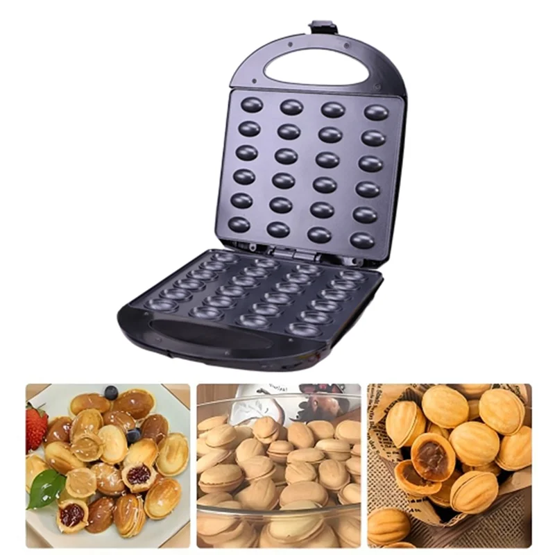 

AT69 -24 Hole Nonstick Grilled Rack Nuts Shaped Biscuit Grilled Baked Baked Rack Double Sided Heating Grill US Plug