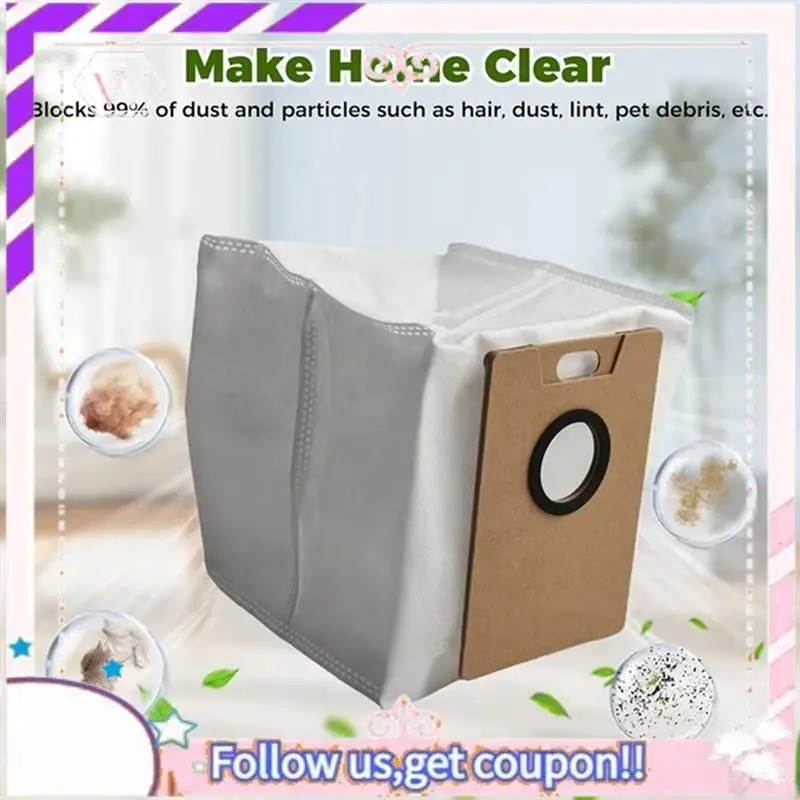 Kantong Debu Tahan Lama untuk TP-Link Tapo RV30 Max Plus/RV20 Max Plus/Lydsto R1 Edge/Miwhole M9 Lite/Roidmi Eve Rook Bagian Vakum 15 Buah