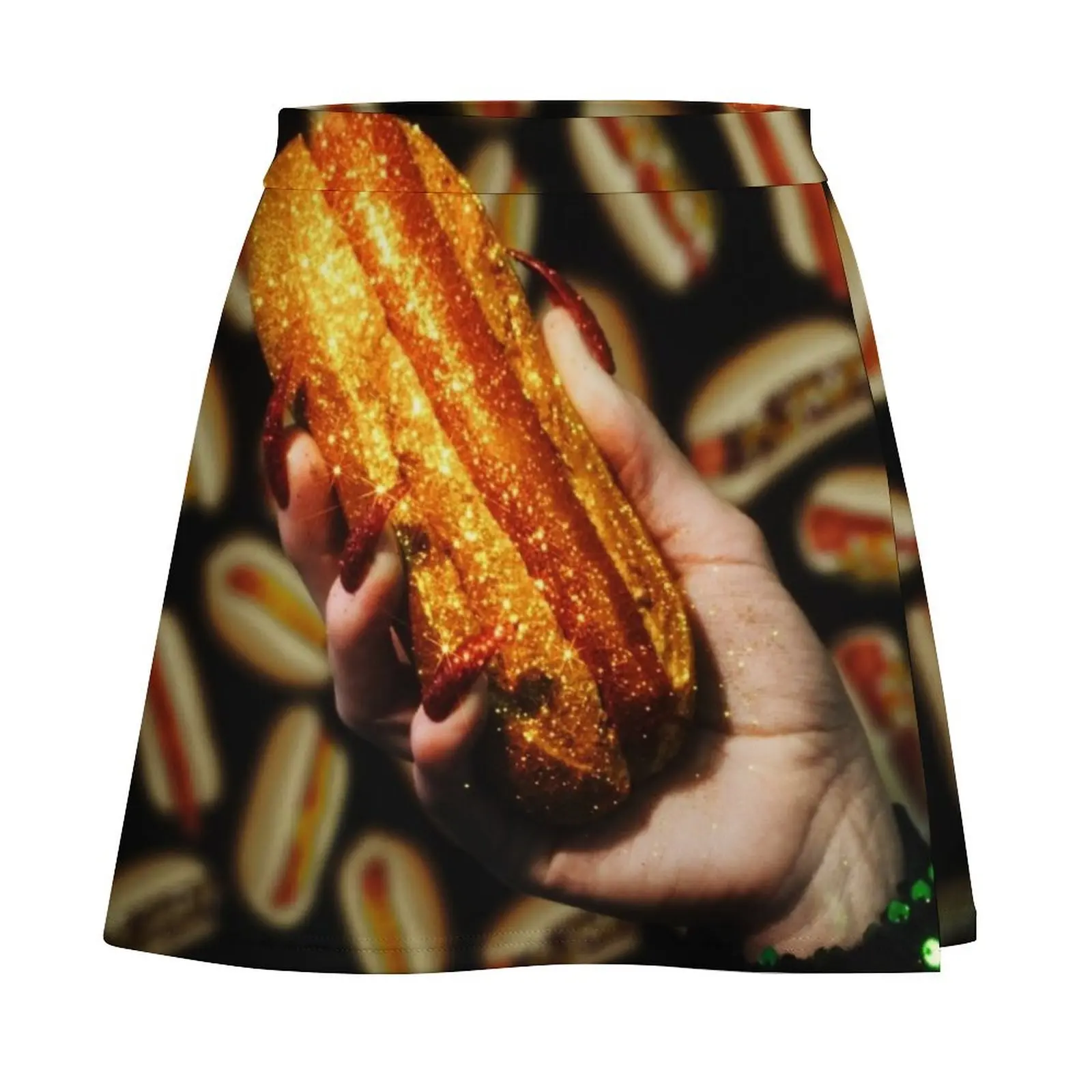 Glitter Hot Dog Mini Skirt dress women summer clothes women's clothing summer 2026 novelties korean summer clothes Mini Skirt
