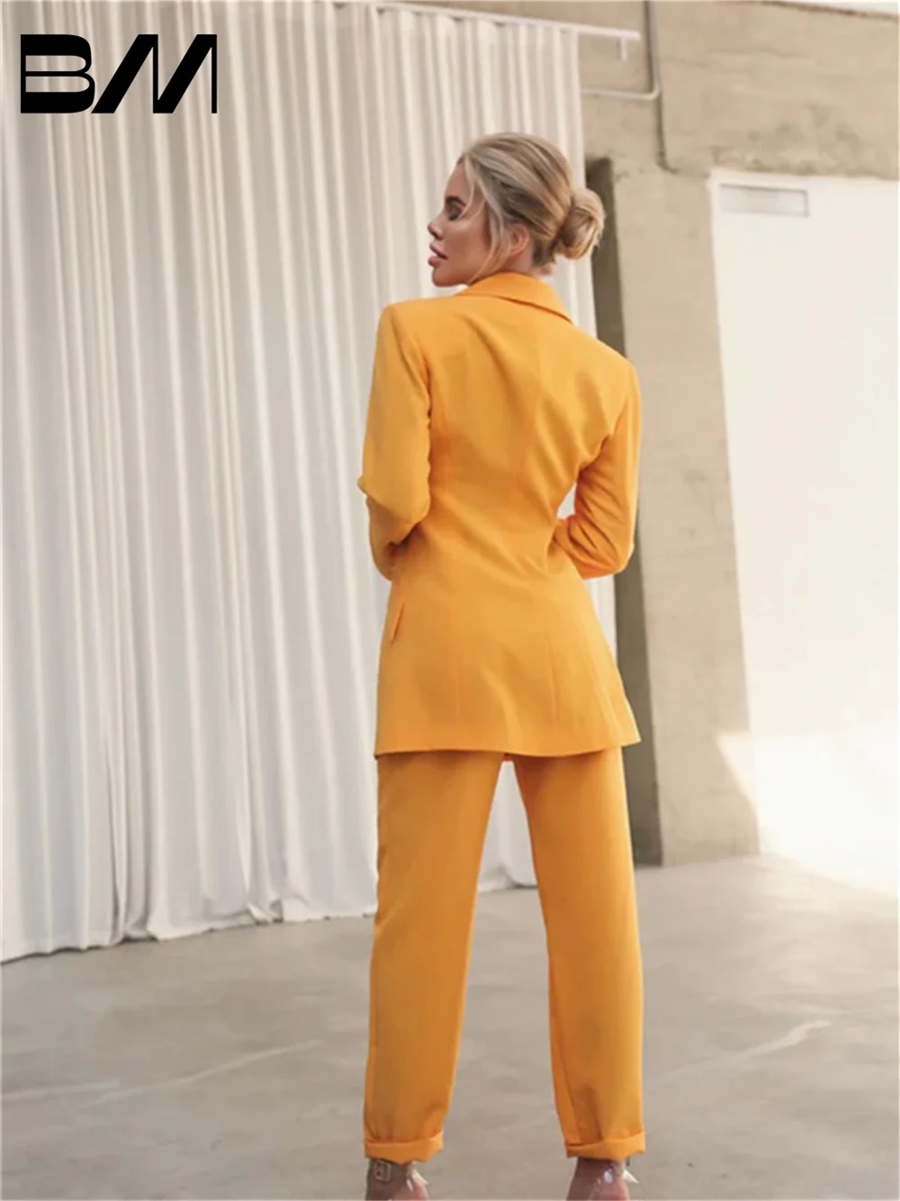 Elegant Custom Colored Women's Suit 2024 Spring Fashion Professional Matching Set Office Suit Simple Casual Blazers Pants