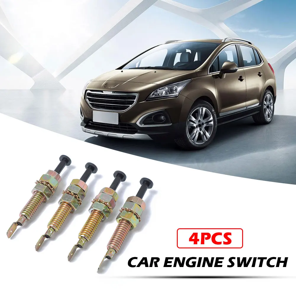 2/4 قطعة إنذار سيارة الأمن بونيه الباب دبوس التبديل الباب جام جذع هود بونيه دبوس التبديل قابل للتعديل المسمار طول اكسسوارات السيارات #4