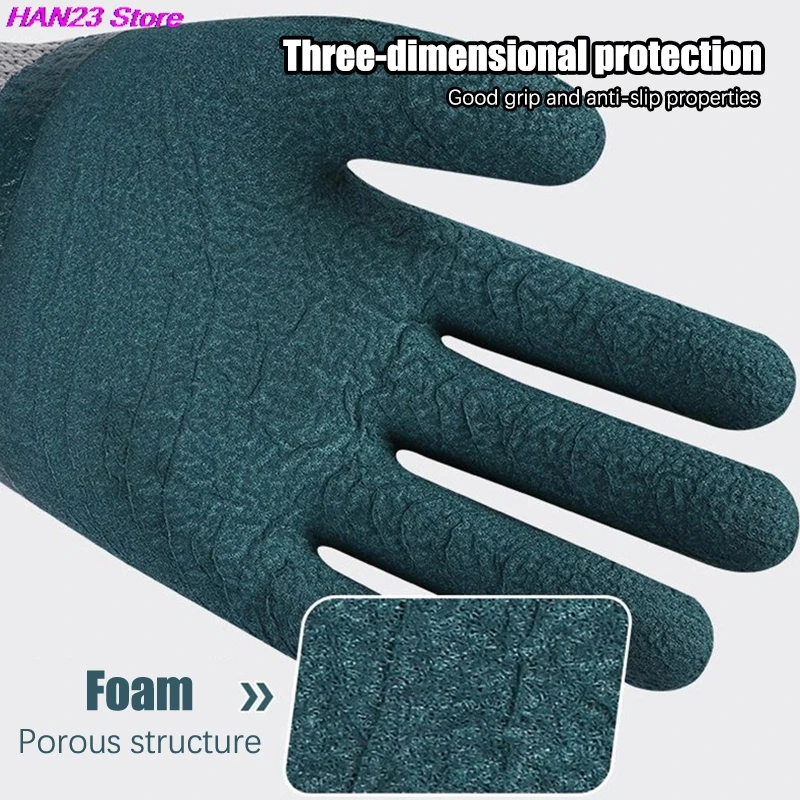 Winter Thickened And Velveted Tire Rubber Wear-resistant Anti-slip Construction Site Labor Protection Gloves Construction Gloves