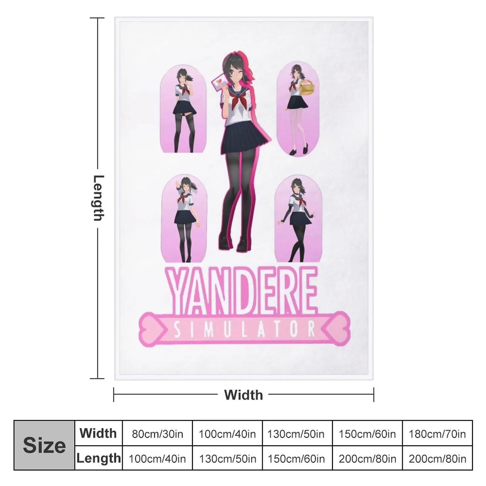 yandere simulator-yandere sim-yandere simulator yandere simulator Throw Blanket Blanket For Baby Beautiful Blankets