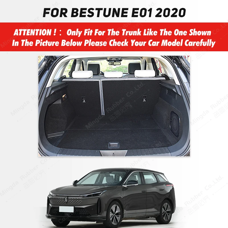 Auto Full Coverage Trunk Mat For BESTUNE E01 2020 Leather Car Boot Cover Pad Cargo Liner Interior Protector Accessories