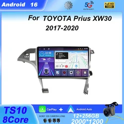 Android 16 Car Radio For TOYOTA Prius XW30 2009 - 2015 Multimedia Navigation GPS Video Player Head Unit Wireless Carplay NO 2DIN