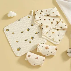 1pc Cotton Gauze Baby Face Towel Cartoon Muslin Newborn Burp Cloth Square Towels Kids Handkerchief Baby Washcloth