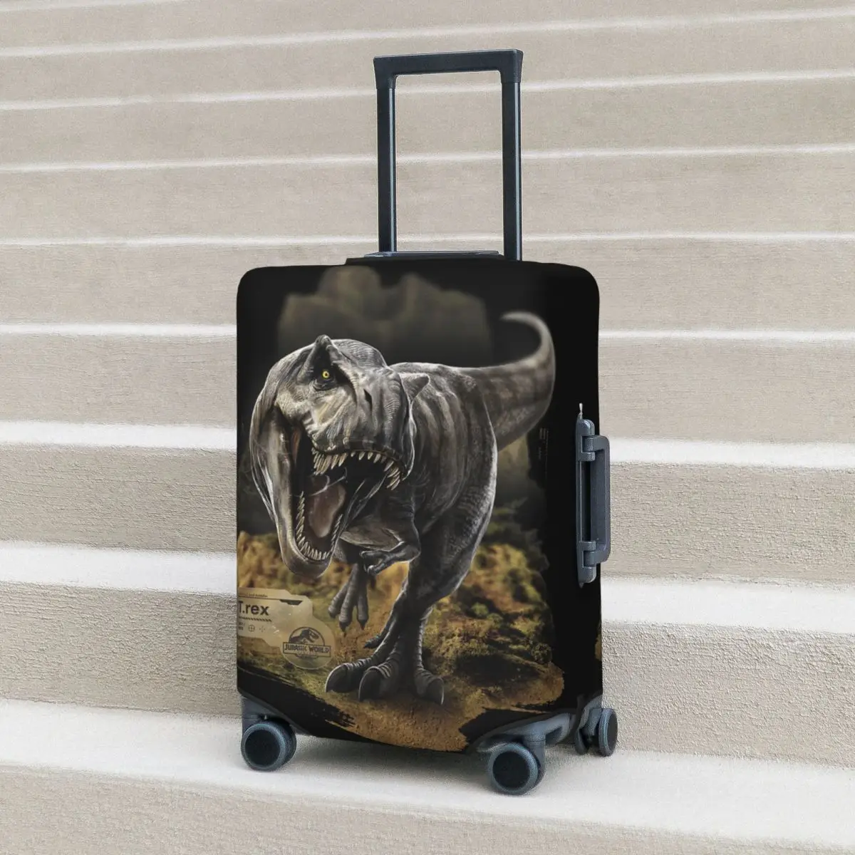 

Jurassic World Rebirth Tyrannosaurus On The Attack Suitcase Cover Cruise Trip Protector Vacation Strectch Luggage Accesories