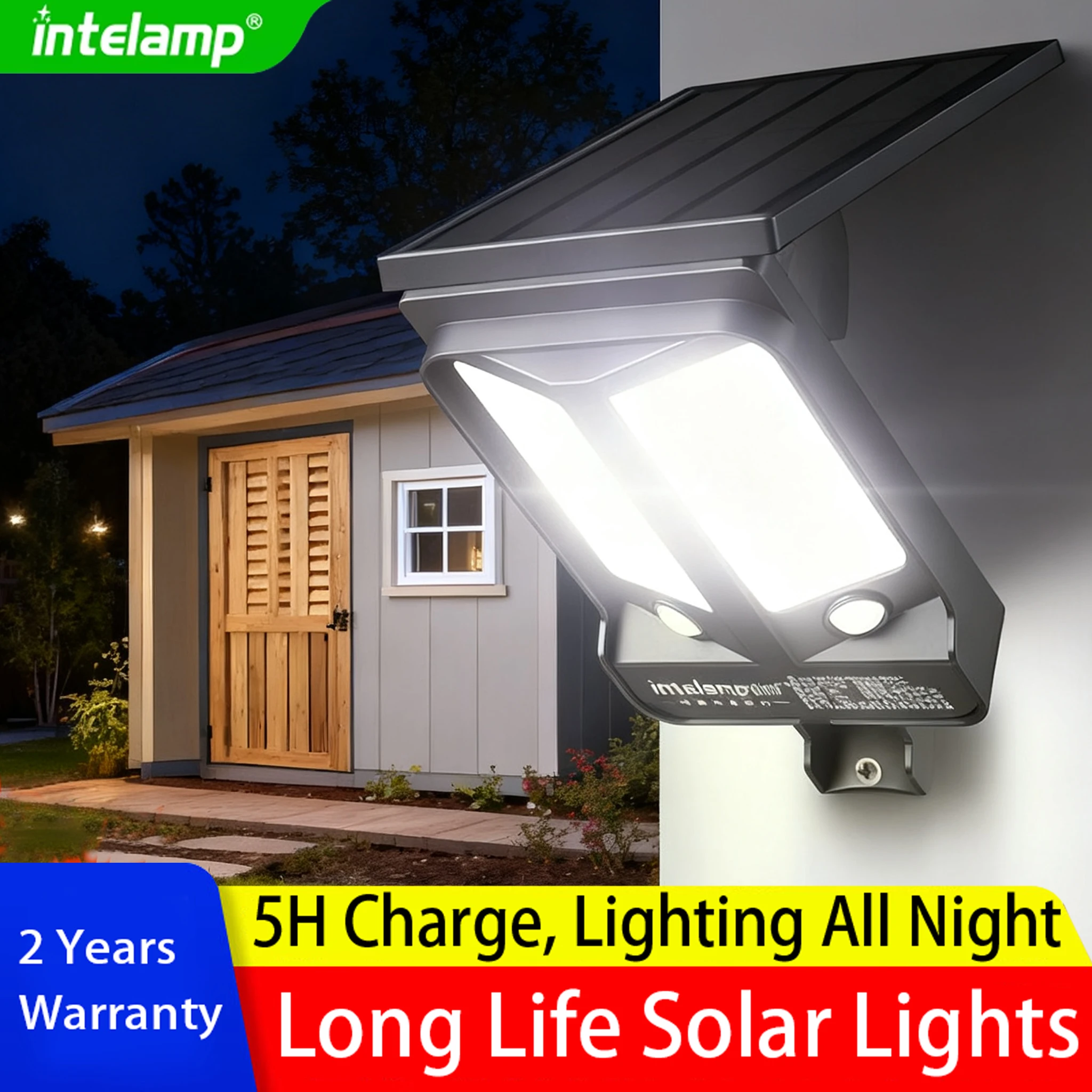 Мощные светодиодные солнечные садовые фонари