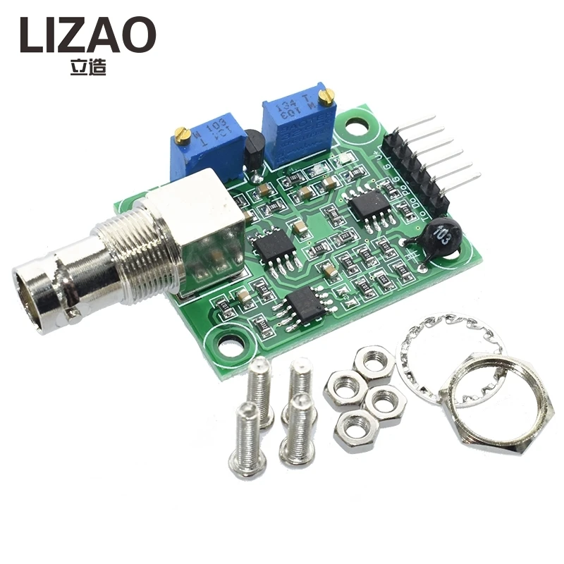 LIZAO 0-14 PH Value Sensor Module, Liquid Acid-Base Monitoring Tester with BNC Electrode Probe for Water Quality Detection