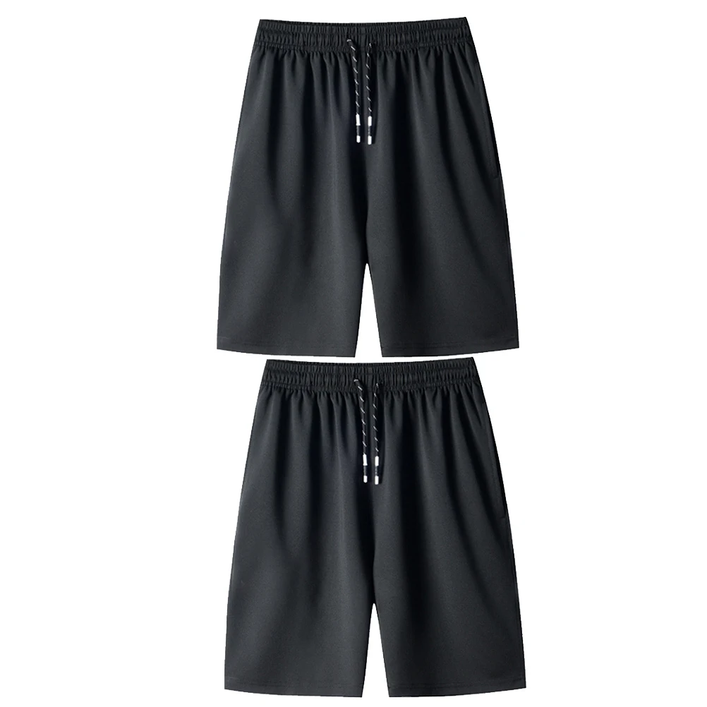 

2Pcs Men's Casual Shorts Quick Dry Breathable Training Pants for Running Jogging Wear - Trunks