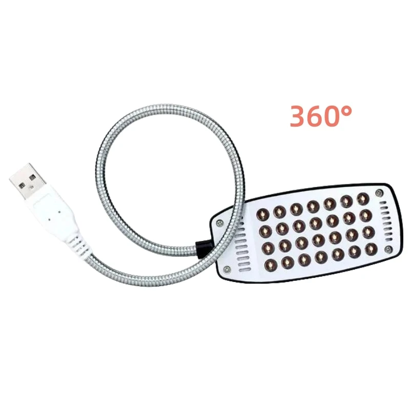 USB LED Book Light 28 LEDs Flexible Eye Protection Reading Lamp 4 Colors AdjustableTable Lights For Bedroom Study Lighting