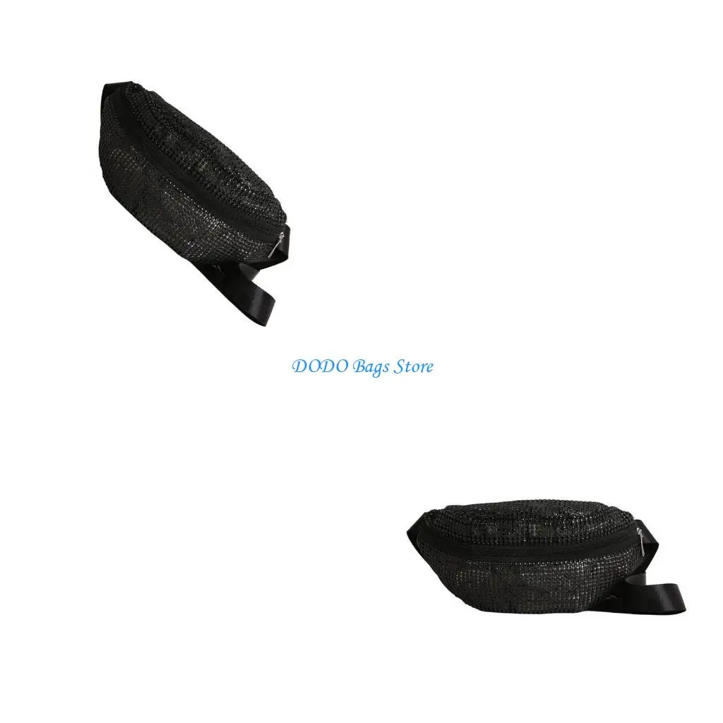 

Rhinestones Crossbody Phone Bag Women Casual Waist Street Bag