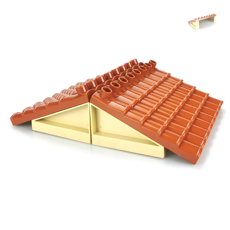 Big Building Blocks House Accessory Parts Roof Window Wall Construction Assemble Duplo Bricks Educational Toys For children gift