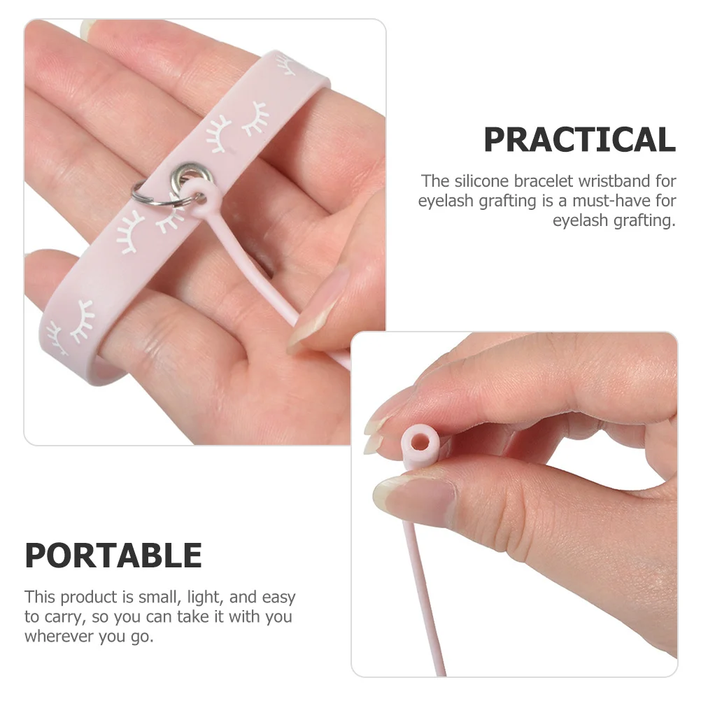 Pinça de silicone macio para cílios, pulseira protetora multifuncional para extensão de cílios, suprimentos para extensão de cílios, ferramenta para cílios