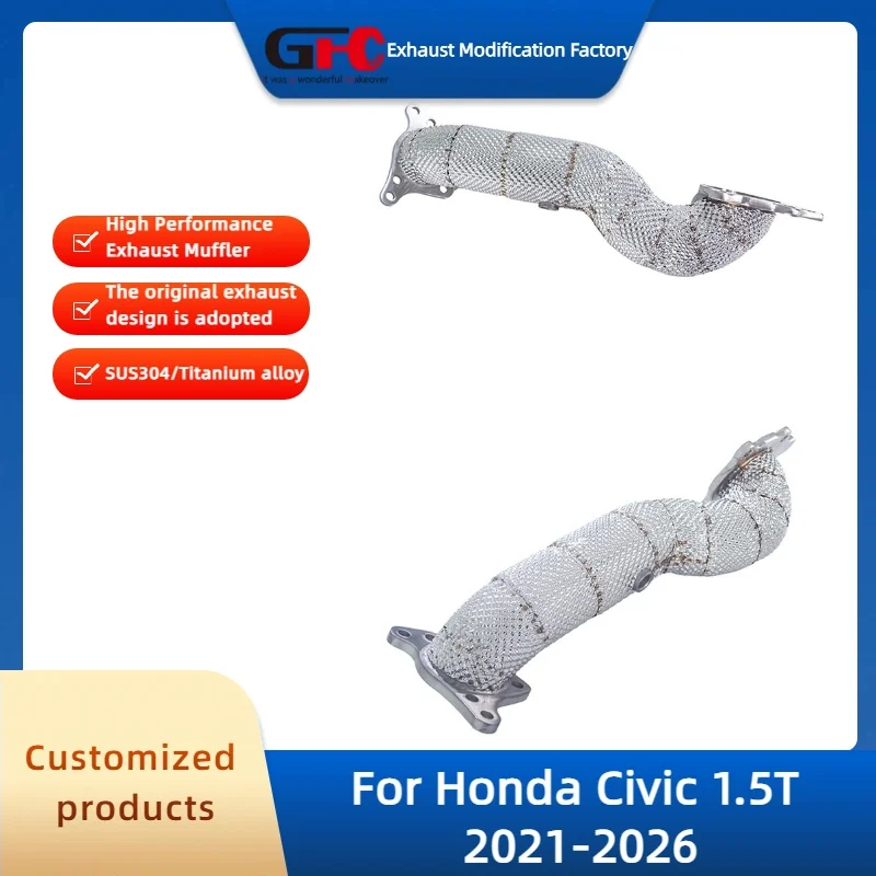

GFC Catless Downpipe for Honda Civic 1.5T 2021-2026 High-Performance 304 Stainless Steel Exhaust System