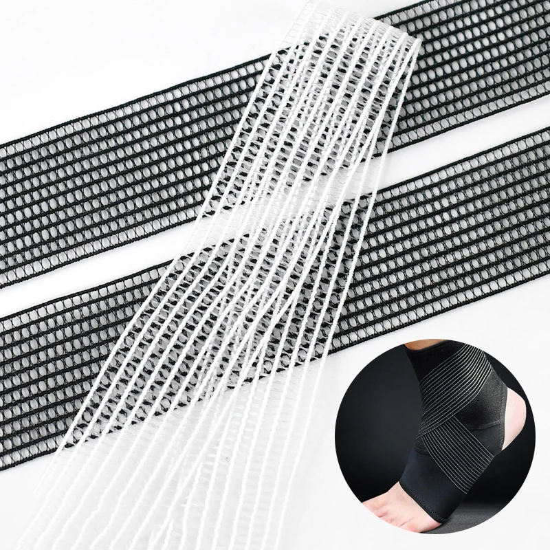 

10/20M 20-50mm Transparent Mesh Elastic Bands Ankle Fixation Protector Foot Support Protection Rubber Band Sewing Accessories