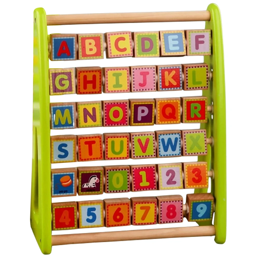 

Letter Flip Rack Alphabet Learning Kids Early Education Wooden Toy Number Board Cognition Arithmetic Toy Desktop Safe Smooth