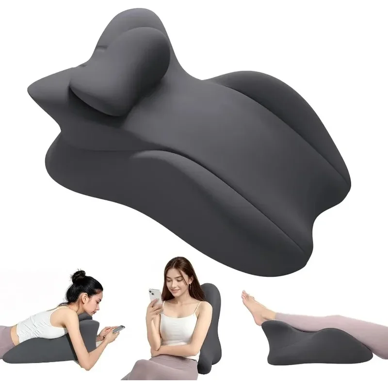 Multi-Positional Memory Foam Wedge Pillow Ergonomic Prone Pillow Removable Cover Couple Bed Pillow Body Pain Relief