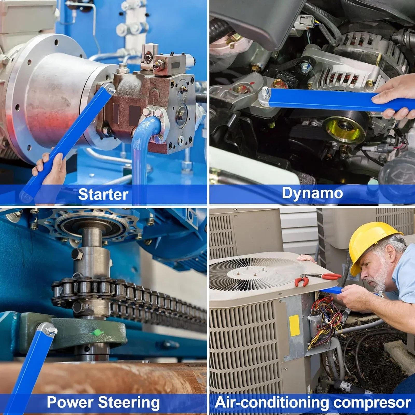 مجموعة مفاتيح تمديد أوفست 3/8 بوصة للخريف، مع محولات محرك مربع 1/2 بوصة و1/4 بوصة و3/8 بوصة، أداة مفتاح ربط جاهزة للصدمات مقاس 15 بوصة