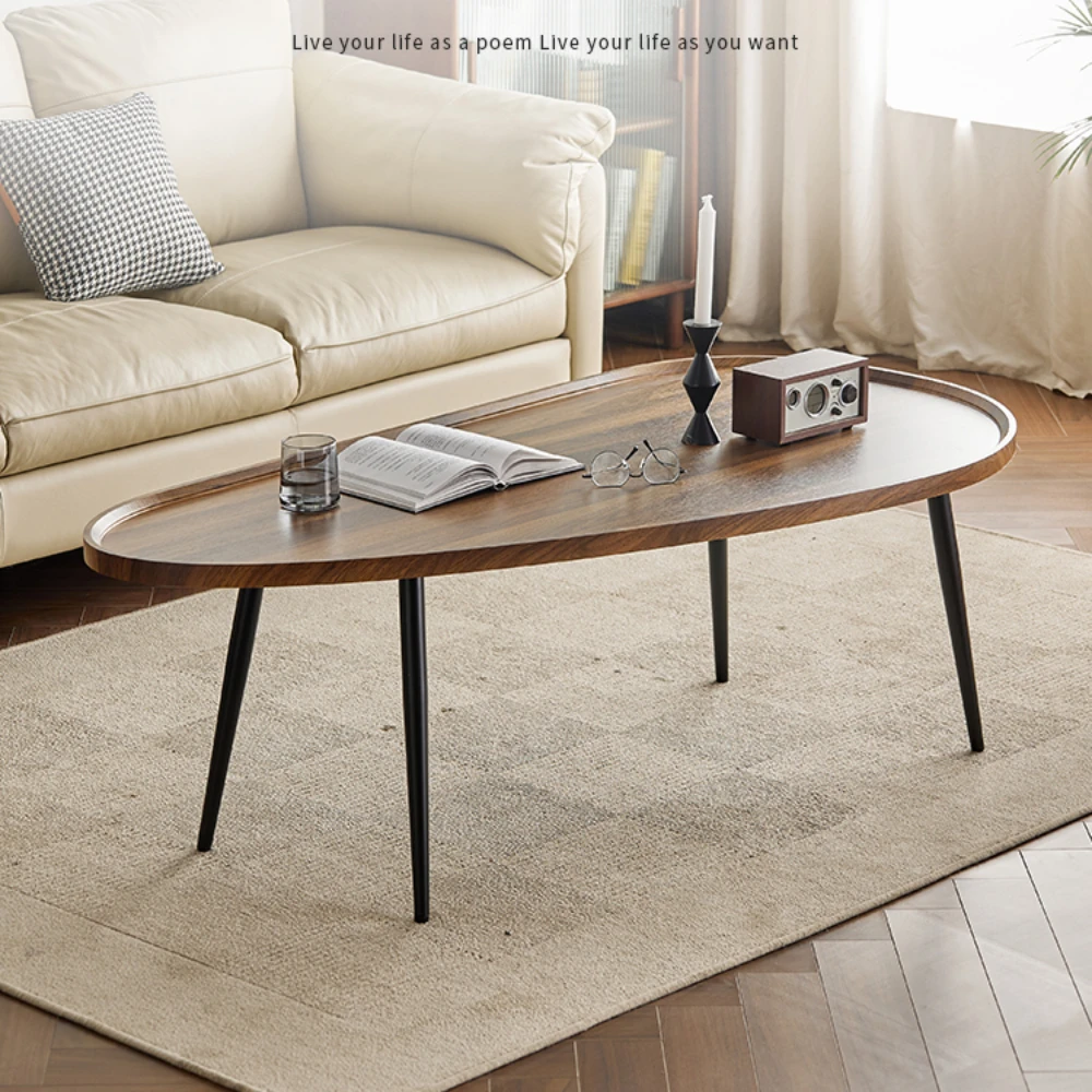 

Household Side Table Simple Living Room Small Table Minimalist modern Round Wood Coffee Table Mesa Centro Salon home Furniture