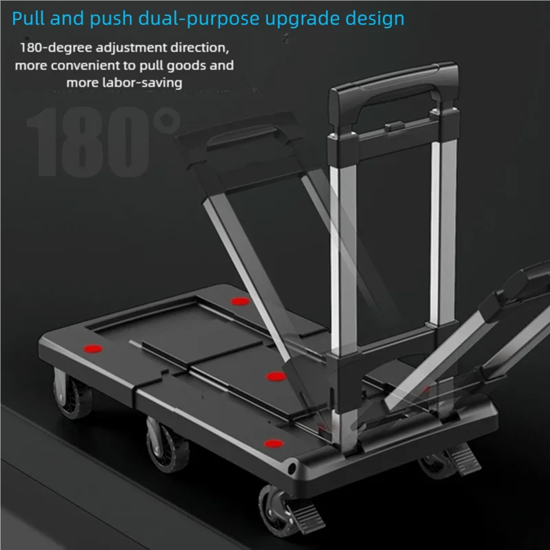 Hand Carts Trolleys Household Small for Carrying Goods, Hand for Folding, Hand Carts for Shopping, Small Carts for Towing Silent